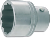 HAZET Socket (12-point) 1100Z-80 ∙ Square, hollow 25 mm (1 inch) ∙ Outside 12-point profile ∙ 80 mm