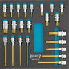 HAZET Screwdriver socket set 163-119/23 ∙ Square, hollow 12.5 mm (1/2 inch) ∙ Inside hexagon profile, Internal serration profile XZN ∙ Number of tools: 23