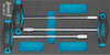 HAZET Socket set with T-handle 163-122/3 ∙ Outside hexagon profile ∙ Number of tools: 3