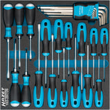 HAZET Screwdriver set 163-297/26 ∙ Slot profile, Cross recess profile PH, Inside hexagon profile, Inside TORX® profile ∙ Number of tools: 26