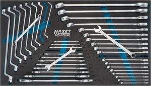 HAZET Wrench set 163-478/40 ∙ Outside 12-point traction profile, Outside hexagon profile ∙ Number of tools: 40