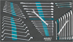 HAZET Wrench set 163-507/45 ∙ Outside 12-point traction profile, Outside hexagon profile ∙ Number of tools: 45
