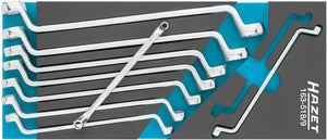HAZET Double box-end wrench set 163-518/9 ∙ Outside 12-point profile ∙∙ 6 – 23 ∙ Number of tools: 9