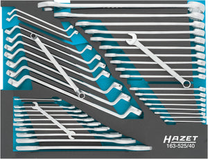 HAZET Wrench set 163-525/40 ∙ Outside hexagon profile, Outside 12-point traction profile ∙∙ 6 – 36 ∙ Number of tools: 40