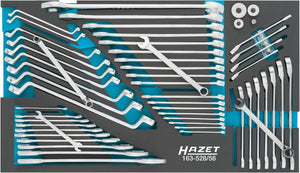 HAZET Wrench set 163-528/56 ∙ Outside hexagon profile, Outside 12-point traction profile ∙ Number of tools: 56