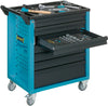 HAZET Tool trolley Assistent with assortment 177-7/217 ∙ Drawers, flat: 6 x 79 x 527 x 348 mm ∙ Drawers, high: 1 x 164 x 527 x 348 mm ∙ Number of tools: 217