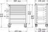 HAZET Tool trolley Assistent 177-6 ∙ Drawers, flat: 4 x 79 x 527 x 348 mm ∙ Drawers, high: 2 x 164 x 527 x 348 mm