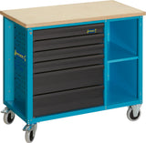 HAZET Mobile work bench 177W-6 ∙ Drawers, flat: 4 x 79 x 527 x 348 mm ∙ Drawers, high: 2 x 164 x 527 x 348 mm