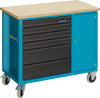 HAZET Mobile work bench 177W-6 ∙ Drawers, flat: 4 x 79 x 527 x 348 mm ∙ Drawers, high: 2 x 164 x 527 x 348 mm