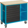 HAZET Mobile work bench 177W-7 ∙ Drawers, flat: 6 x 79 x 527 x 348 mm ∙ Drawers, high: 1 x 164 x 527 x 348 mm