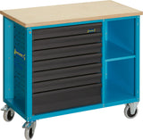 HAZET Mobile work bench 177W-7 ∙ Drawers, flat: 6 x 79 x 527 x 348 mm ∙ Drawers, high: 1 x 164 x 527 x 348 mm