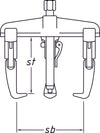 HAZET Quick-clamping puller ∙ 3-arm 1786F-25