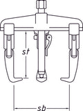 HAZET Quick-clamping puller ∙ 3-arm 1786F-25