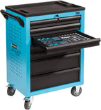 HAZET Tool trolley Assistent 178 N-7 with 204 expert tools 178N-7/204 ∙ Drawers, flat: 5 x 80 x 527 x 348 mm ∙ Drawers, high: 2 x 165 x 527 x 348 mm ∙ Number of tools: 204