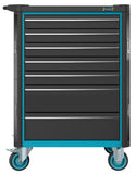 HAZET Tool trolley Assistent 179N-8-RAL7021/300 ∙ Drawers, flat: 7 x 81 x 522 x 398 mm ∙ Drawers, high: 1 x 166 x 522 x 398 mm ∙ Number of tools: 300