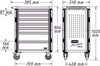 HAZET Tool trolley Assistent 179N-8 ∙ Drawers, flat: 7 x 81 x 522 x 398 mm ∙ Drawers, high: 1 x 166 x 522 x 398 mm