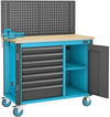 HAZET Mobile work bench 179NW-7/230 ∙ Drawers, flat: 6 x 81 x 522 x 398 mm ∙ Drawers, high: 1 x 166 x 522 x 398 mm ∙ Number of tools: 230