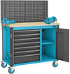 HAZET Mobile work bench 179NW-7/230 ∙ Drawers, flat: 6 x 81 x 522 x 398 mm ∙ Drawers, high: 1 x 166 x 522 x 398 mm ∙ Number of tools: 230