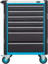 HAZET Tool trolley Assistent 179NX-7/65ALU ∙ Drawers, flat: 5 x 81 x 522 x 398 mm ∙ Drawers, high: 2 x 166 x 522 x 398 mm ∙ Number of tools: 65