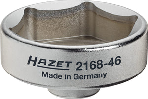 HAZET Ad-Blue® filter wrench 2168-46 ∙ Square, hollow 10 mm (3/8 inch) ∙ Outside hexagon profile