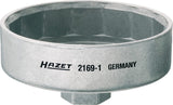 HAZET Oil filter wrench 2169-1 ∙ Square, hollow 12.5 mm (1/2 inch) ∙ Outside 15-point profile