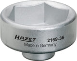 HAZET Oil filter wrench 2169-36 ∙ Square, hollow 10 mm (3/8 inch) ∙ Outside hexagon profile