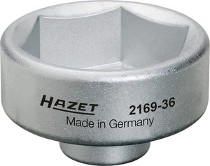 HAZET Oil filter wrench 2169-36 ∙ Square, hollow 10 mm (3/8 inch) ∙ Outside hexagon profile