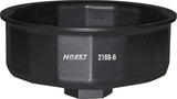 HAZET Oil filter wrench 2169-6 ∙ Square, hollow 12.5 mm (1/2 inch) ∙ Outside 16-point profile