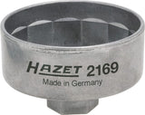 HAZET Oil filter wrench 2169 ∙ Square, hollow 10 mm (3/8 inch) ∙ Outside 14-point profile