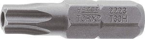 HAZET Bit 2223-T9H ∙ Hexagon, solid 6.3 (1/4 inches) ∙ Tamper-resistant TORX® profile ∙∙ T9H