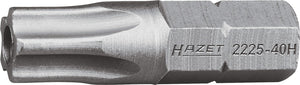 HAZET 5-star bit 2225-20H ∙ Hexagon, solid 6.3 (1/4 inches) ∙ Inside 5-star profile with pin ∙∙ 20H