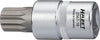 HAZET Oil service screwdriver socket 2567-16 ∙ Square, hollow 12.5 mm (1/2 inch) ∙ Internal serration profile XZN with pin ∙∙ M16