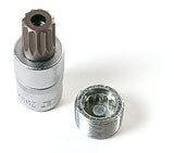 HAZET Oil service screwdriver socket 2567-16 ∙ Square, hollow 12.5 mm (1/2 inch) ∙ Internal serration profile XZN with pin ∙∙ M16