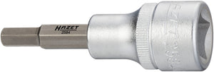 HAZET Screwdriver socket 2584 ∙ Square, hollow 12.5 mm (1/2 inch) ∙ Inside hexagon profile ∙ 6 mm