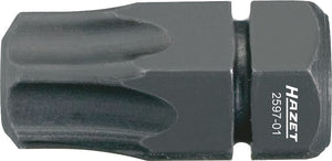 HAZET Bit 2597-01 ∙ Hexagon, solid 8 (5/16 inches) ∙ Inside TORX® profile ∙∙ T45