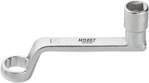 HAZET Camber adjustment specialty tool 2710-21 ∙ Square, hollow 12.5 mm (1/2 inch) ∙ Outside 12-point profile ∙ 21 mm