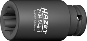 HAZET Impact socket with special profile 2784SLG-1 ∙ Square, hollow 12.5 mm (1/2 inch) ∙ Groove profile