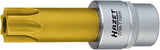 HAZET Camshaft adjuster TORX® screwdriver socket with drilled hole 2788-T100H ∙ Square, hollow 12.5 mm (1/2 inch) ∙ Tamper-resistant TORX® profile ∙∙ T100H
