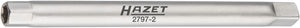 HAZET Bumper tubular socket wrench 2797-2 ∙ Square, hollow 6.3 mm (1/4 inch) ∙ Outside hexagon profile ∙ 8 mm