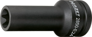 HAZET TORX® impact socket 2850-E20 ∙ Square, hollow 20 mm (3/4 inch) ∙ Outside TORX® profile ∙∙ E20