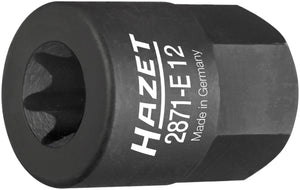 HAZET Turbocharger / manifold TORX® socket 2871-E12 ∙ Outside hexagon 17 mm ∙ Outside TORX® profile ∙∙ E12