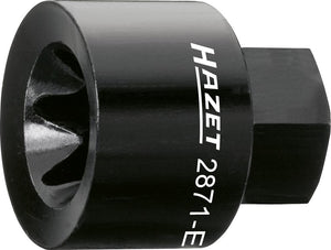 HAZET Brake calliper TORX® socket 2871-E24 ∙ Outside hexagon 22 mm ∙ Outside TORX® profile ∙∙ E24