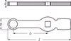 HAZET TORX® slogging wrench with 2 striking faces 2872-E20 ∙ Square, hollow 20 mm (3/4 inch) ∙ Outside TORX® profile ∙∙ E20