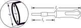 HAZET SYSTEM cable release tool 4671-16 ∙ 142 mm