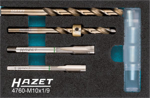 HAZET Glow plug repair set 4760-M10X1/9 ∙ Number of tools: 9