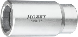 HAZET Injector socket Bosch s  28 mm 4798-17 ∙ Square, hollow 12.5 mm (1/2 inch) ∙ 28 mm