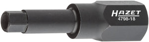 HAZET Special screwdriver socket for solenoid valve screw connection 4798-18 ∙ Outside hexagon 19 mm ∙ Inside hexagon profile ∙ 10 mm