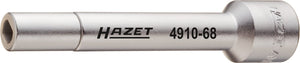 HAZET Extension 4910-71 ∙ Square, hollow 12.5 mm (1/2 inch) ∙ Pin profile, hollow ∙ for pin profile 7,1 x 9,6 mm