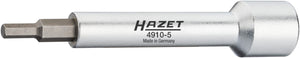 HAZET Extension 4910-5 ∙ Square, hollow 12.5 mm (1/2 inch) ∙ Inside hexagon profile ∙ 5 mm