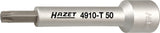 HAZET Counterholder for piston rod 4910-T50 ∙ Square, hollow 12.5 mm (1/2 inch) ∙ Inside TORX® profile ∙∙ T50